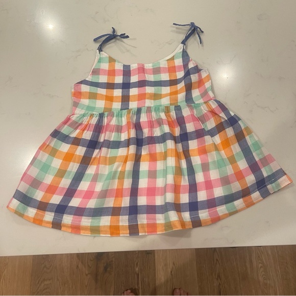 Mini Boden Checkered Spaghetti Strap Top 7-8 - Picture 1 of 8
